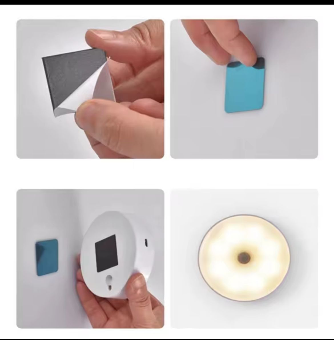 Luz Led con Sensor de movimiento, luces nocturnas USB, lámpara recargable para dormitorio, escalera, pasillo, armario, iluminación