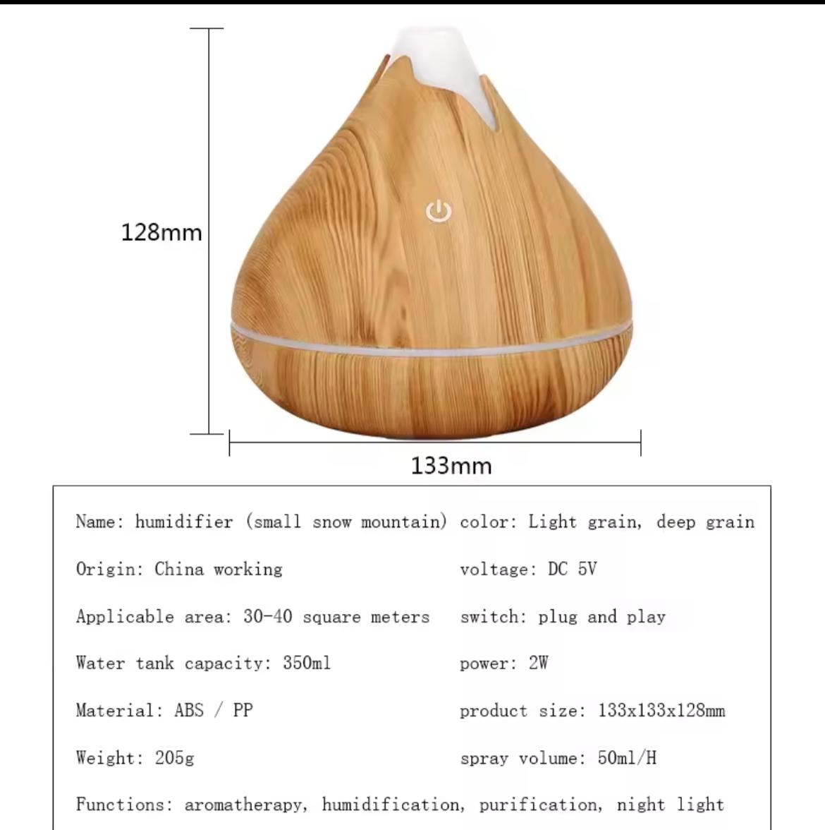 Difusor de aceite esenciales de aromaterapia, humidificador de aire ultrasónico con control remoto, fresco, con luz led de 7 colores, 350 ML