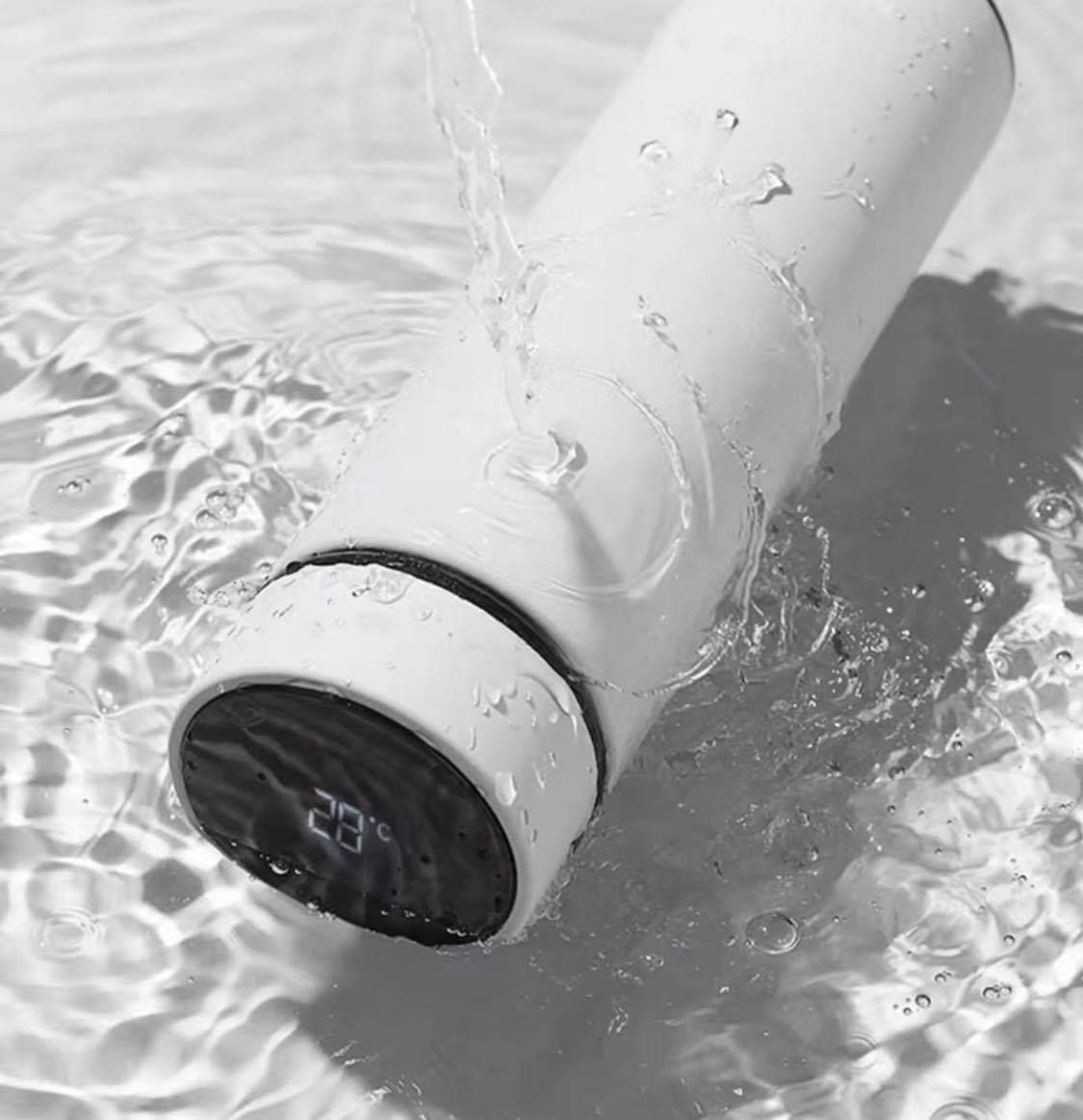 Termo inteligente de acero inoxidable 480 ml con pantalla de temperatura, impermeable