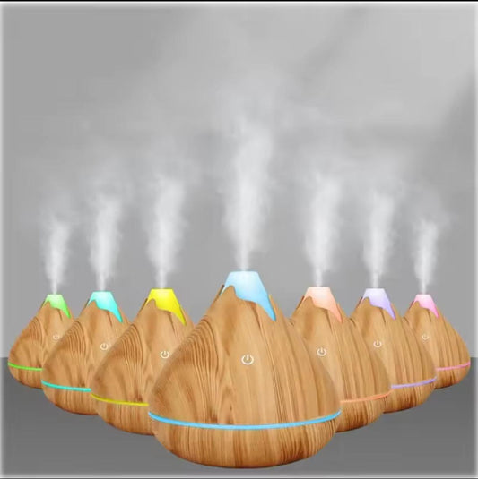 Difusor de aceite esenciales de aromaterapia, humidificador de aire ultrasónico con control remoto, fresco, con luz led de 7 colores, 350 ML