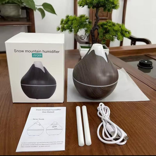 Difusor de aceite esenciales de aromaterapia, humidificador de aire ultrasónico con control remoto, fresco, con luz led de 7 colores, 350 ML